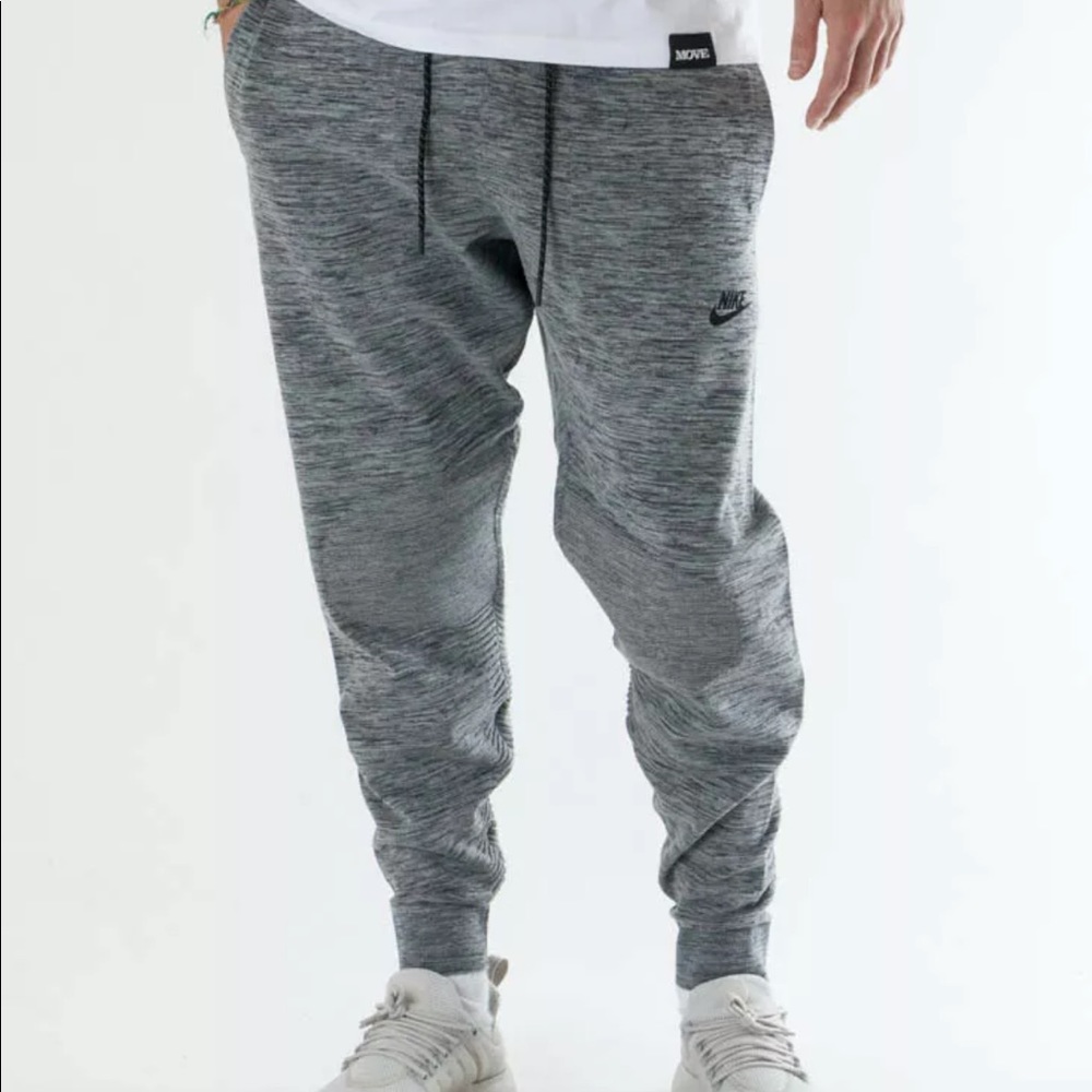 NWT NIKE MEN'S TECH KNIT PANTS PANTS  Grey Size L